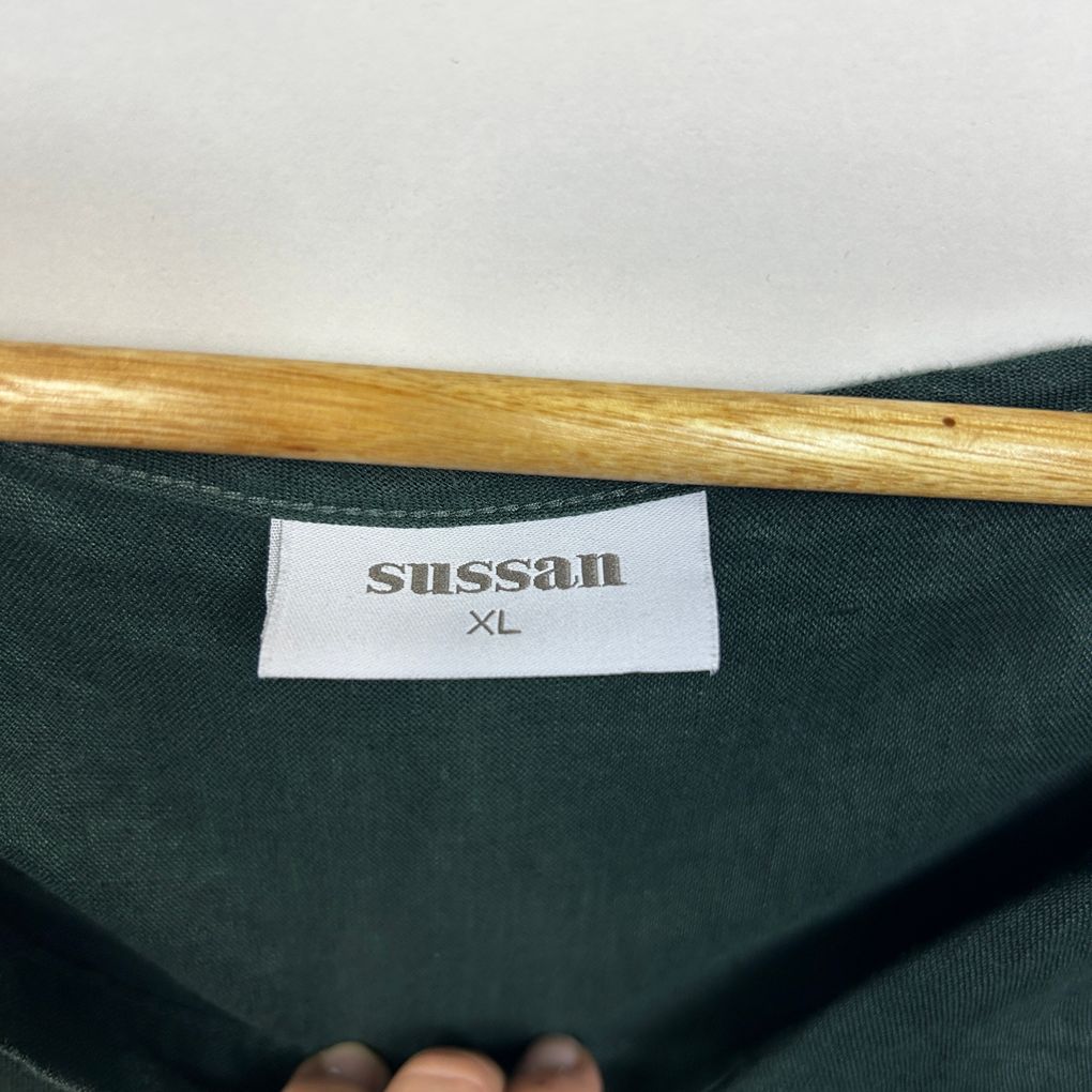 Sussan Green Linen Top - Size XL