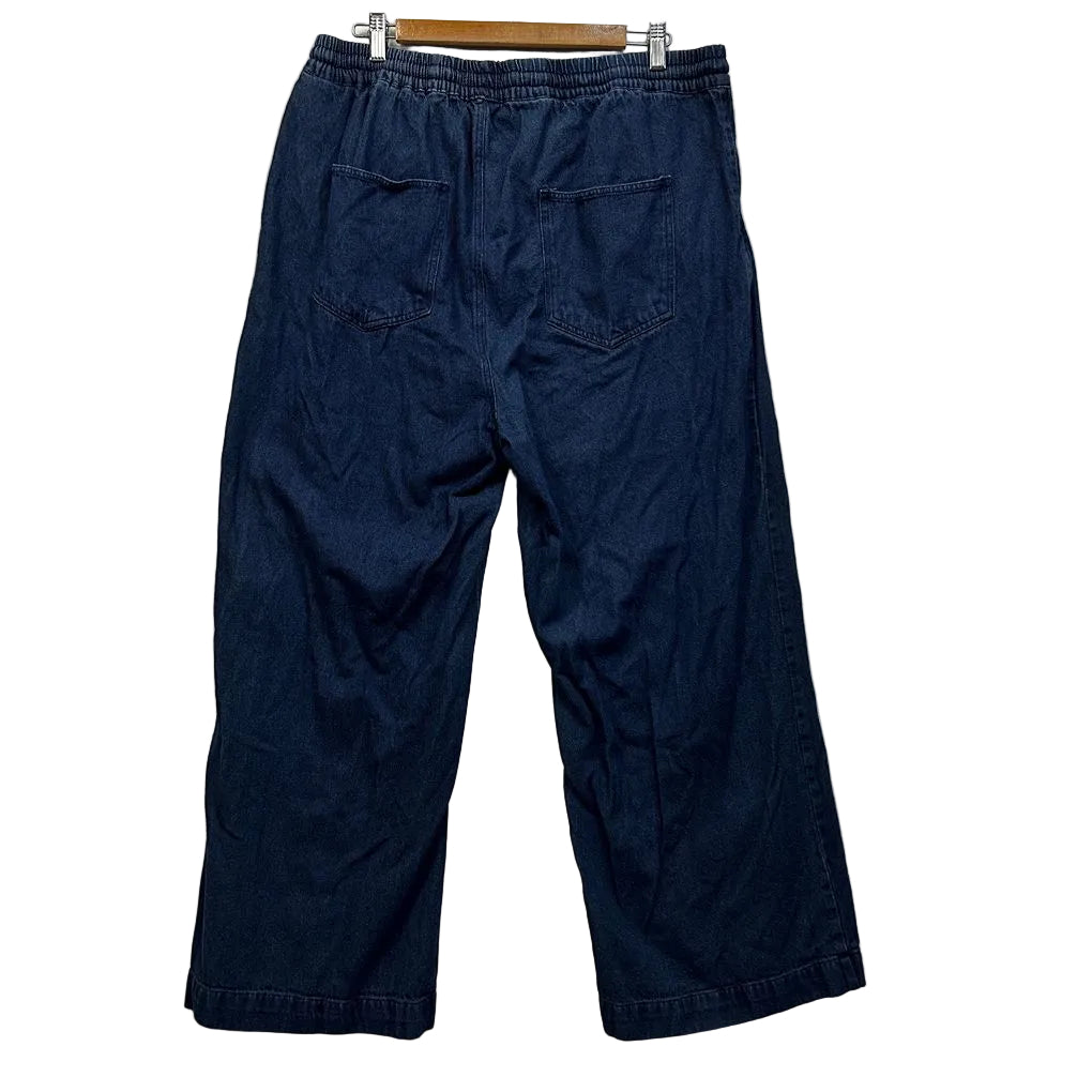 Suzanne Grae Denim Cotton Wide Leg Pants - Size XL