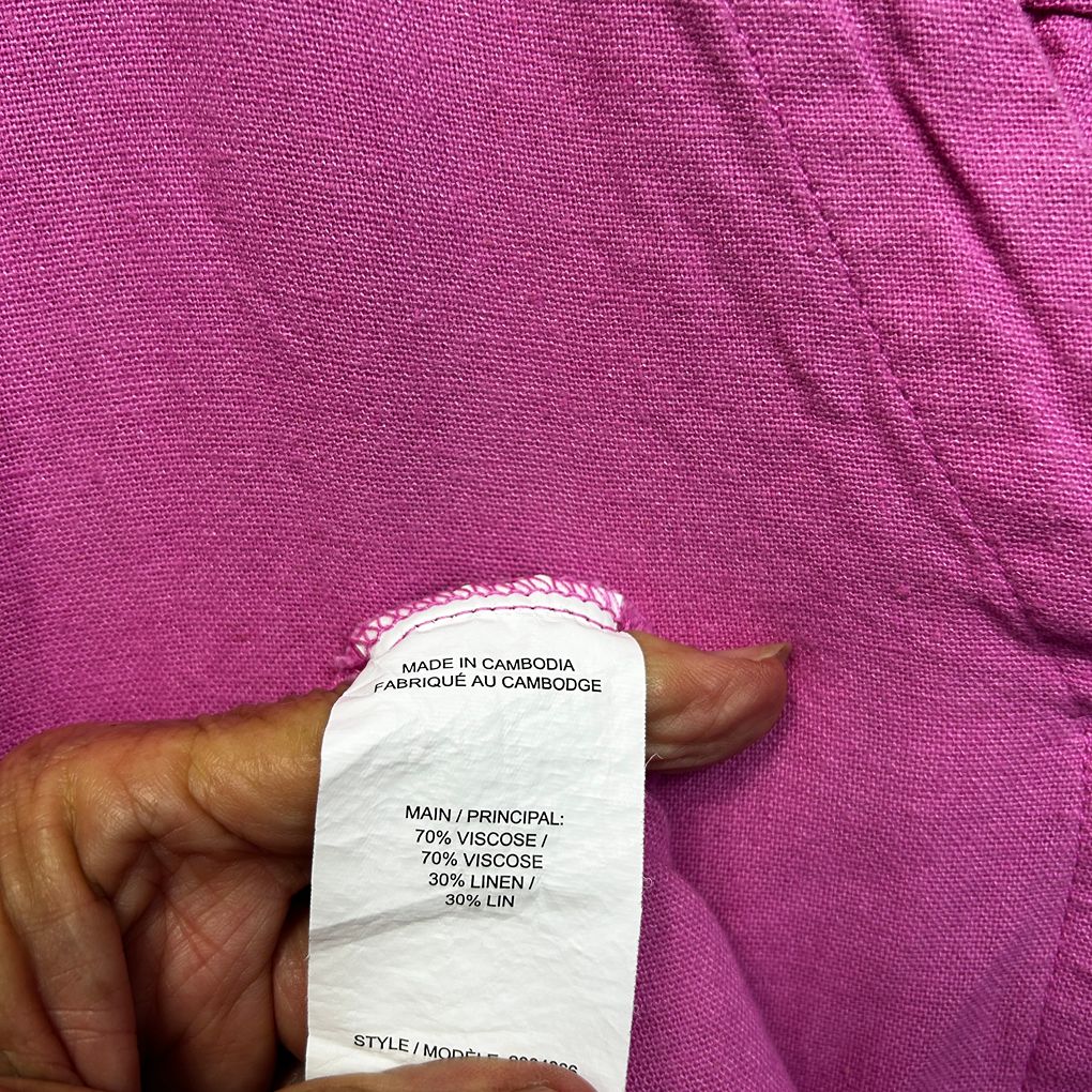 Millers Pink Linen Dress - Size 20