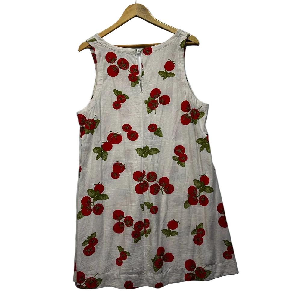 Sportsgirl Cream Linen Tomato Dress - Size 16