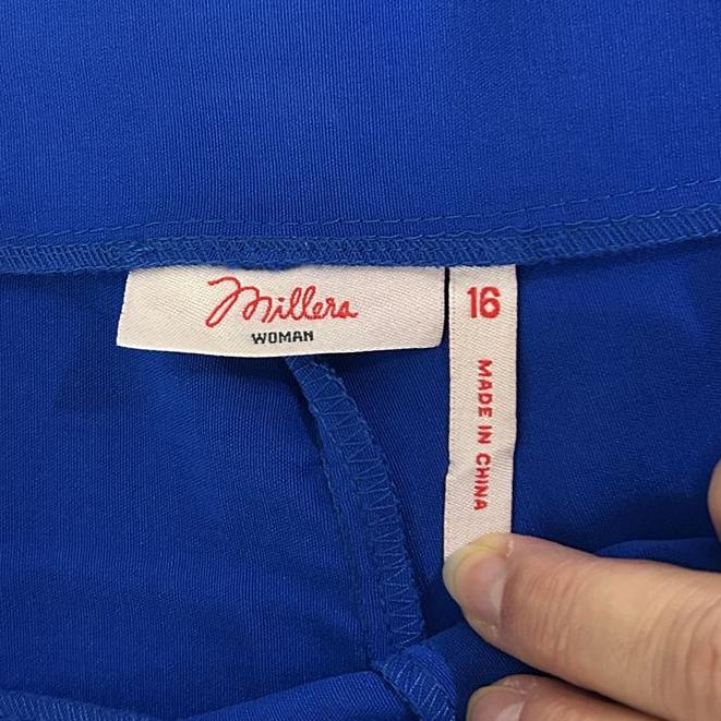 Millers Blue Cropped Lace Trim Pants - Size 16