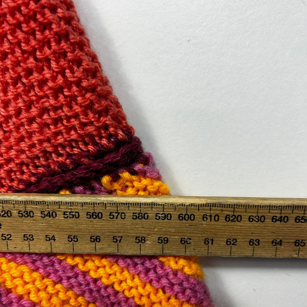 Multicoloured Knit Poncho - One Size