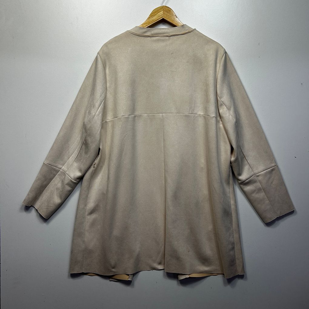 Katies Beige Suedette Jacket - Size 20