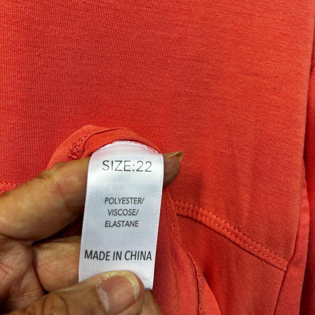 Michelle Bridges Red Long Sleeve Activewear Top - Size 22