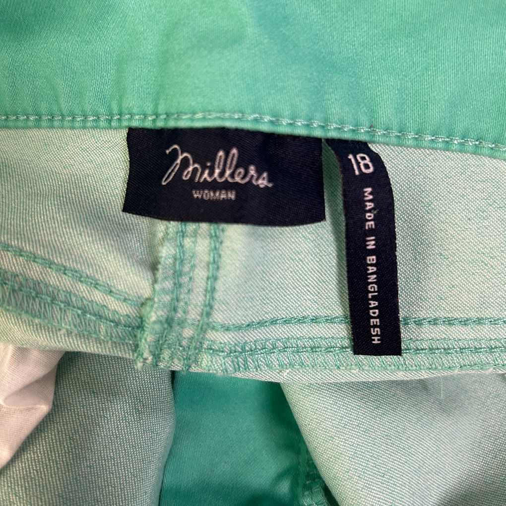 Millers Green Cotton Pants - Size 18