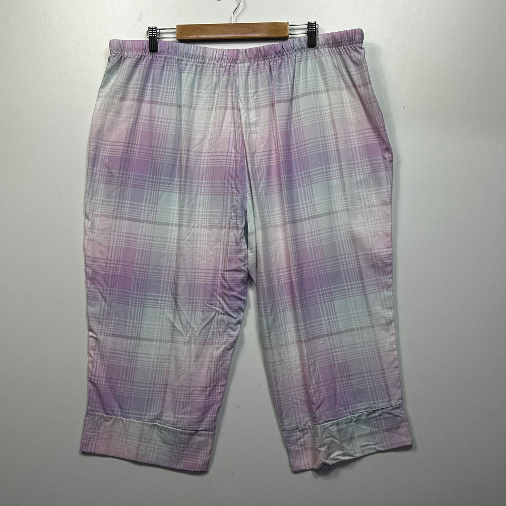 Ed-it-ed Lilac Plus Size Check Sleep Pants - Size 20