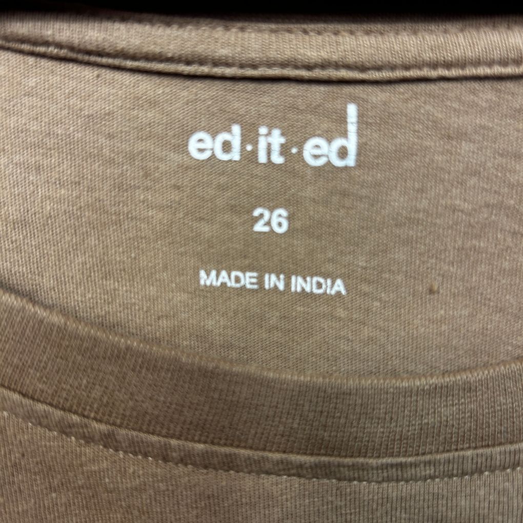 Ed.it.ed Tan Cotton T-Shirt - Size 26