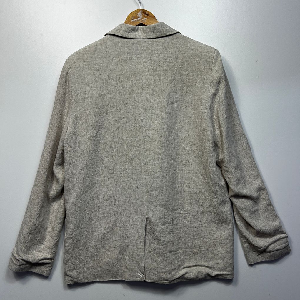 Cotton On Beige Linen Blazer - Size 14