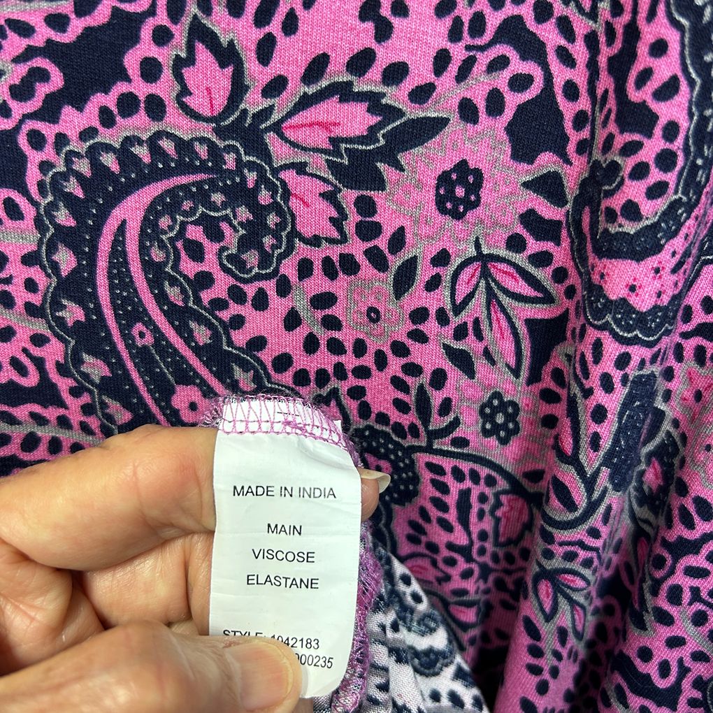 Beme Pink Paisley Long Sleeve Top - Size 20/L