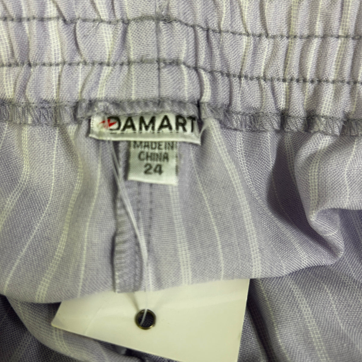 Damart Lilac Striped Plus Size Pants - Size 24