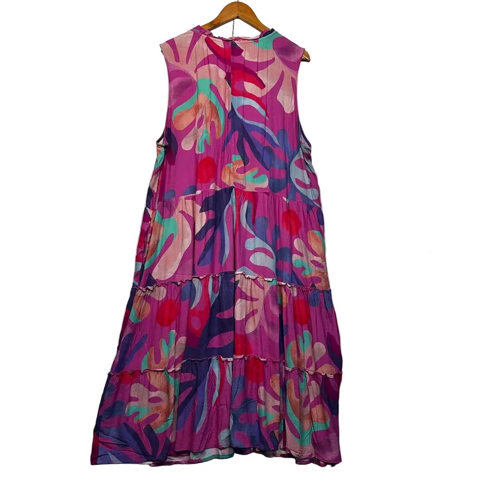 Virtuelle Multicoloured Sleeveless Maxi Dress - Size 24