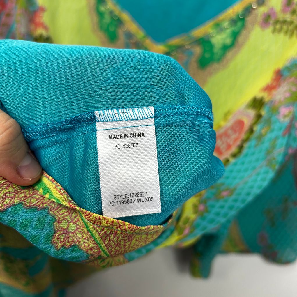 Beme Green Paisley Plus Size Top - Size 20