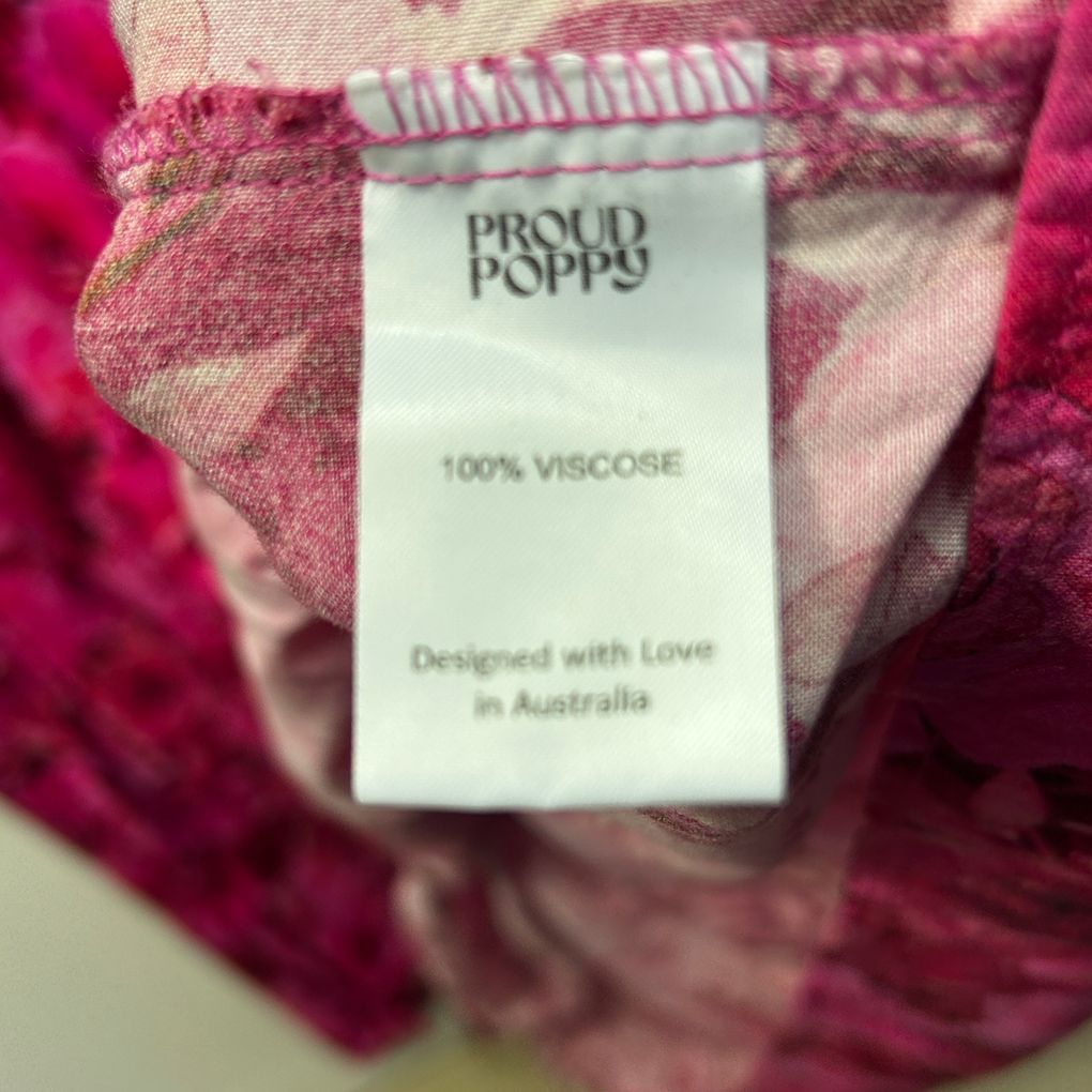 Proud Poppy Pink Floral Maxi Dress - Size 18/20
