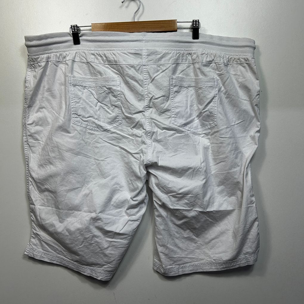 Autograph White Cotton Shorts - Size 22