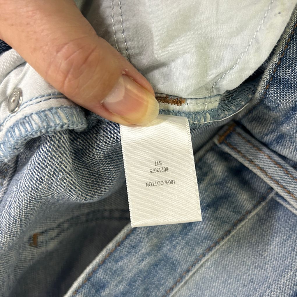 Witchery Blue Cotton Denim Skirt - Size 16