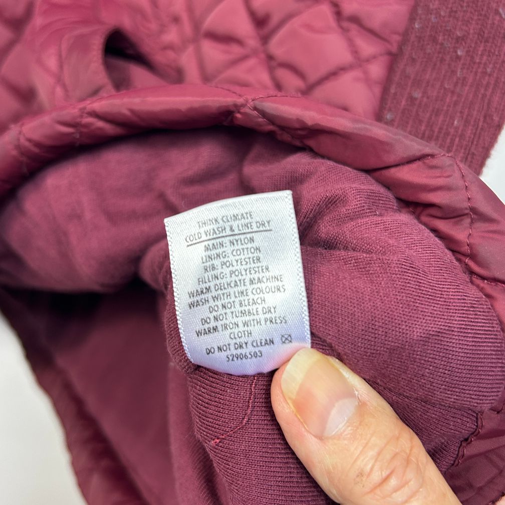 Moda Burgundy Plus Size Cotton Quilted Vest - Size 28