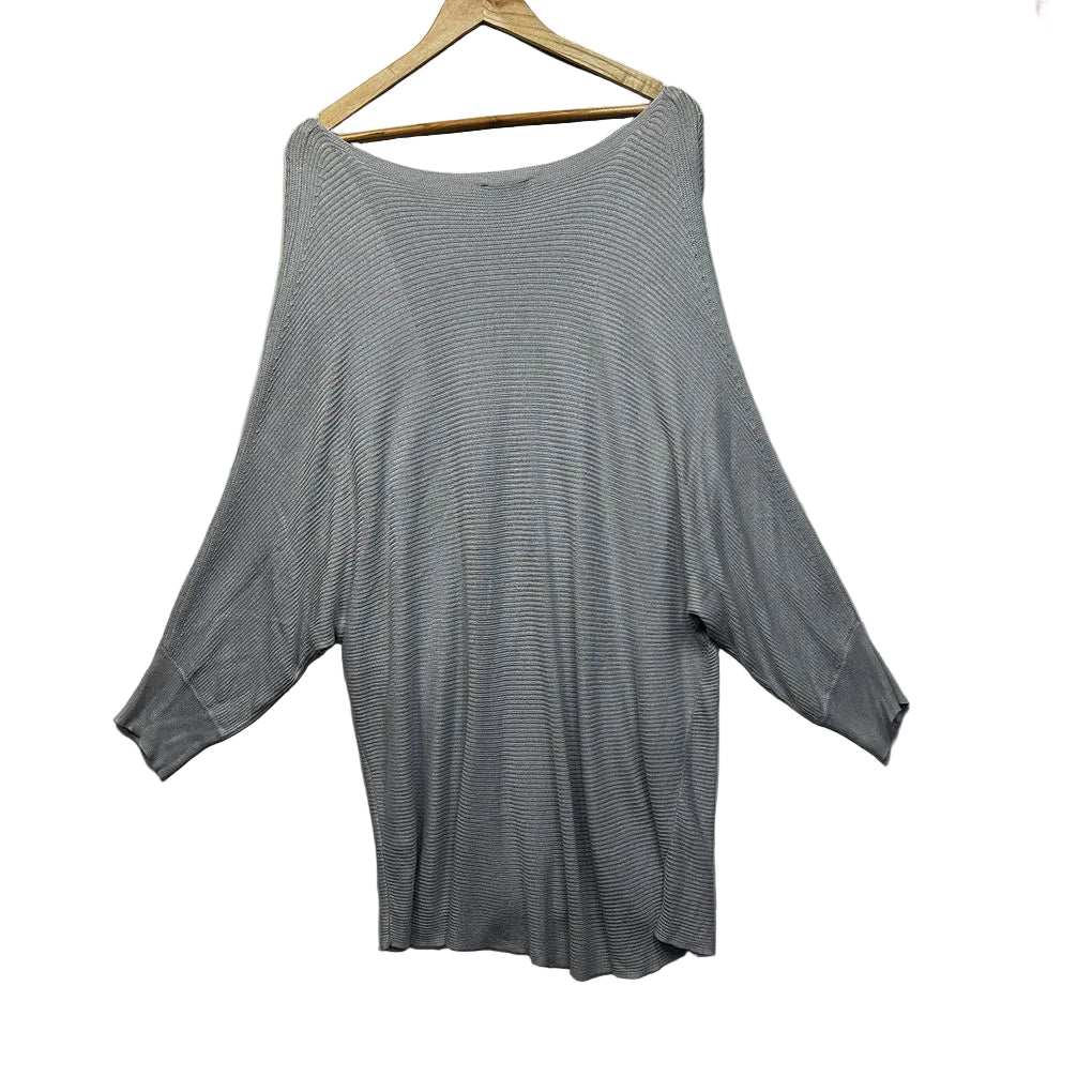 Autograph Grey Dolman Sleeve Knit Top - Size 22