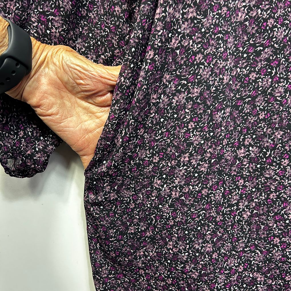 Decjuba Purple Floral Dress - Size L