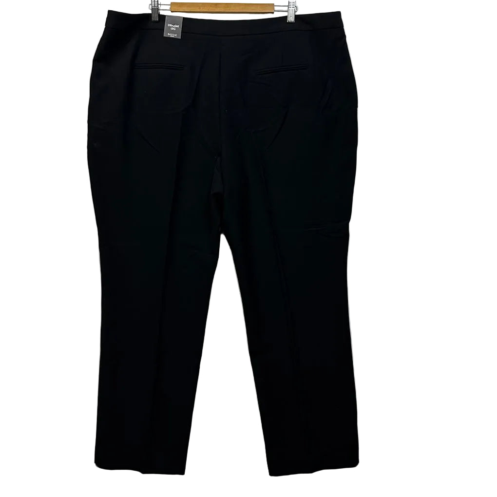 Basque Black Straight Leg Pants - Size 22W