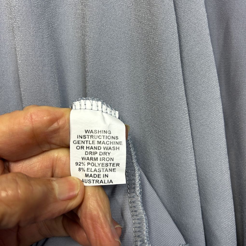 Belle Bird Grey Wrap Top - Size 14