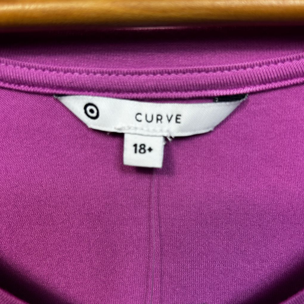 Target Curve Purple V-Neck Top - Size 18