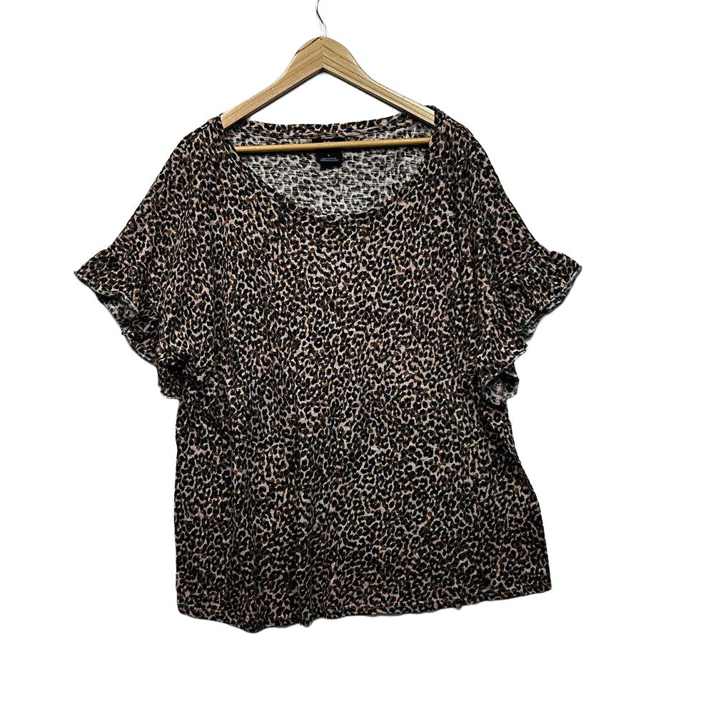 CCX Leopard Print Cotton Top - Size L