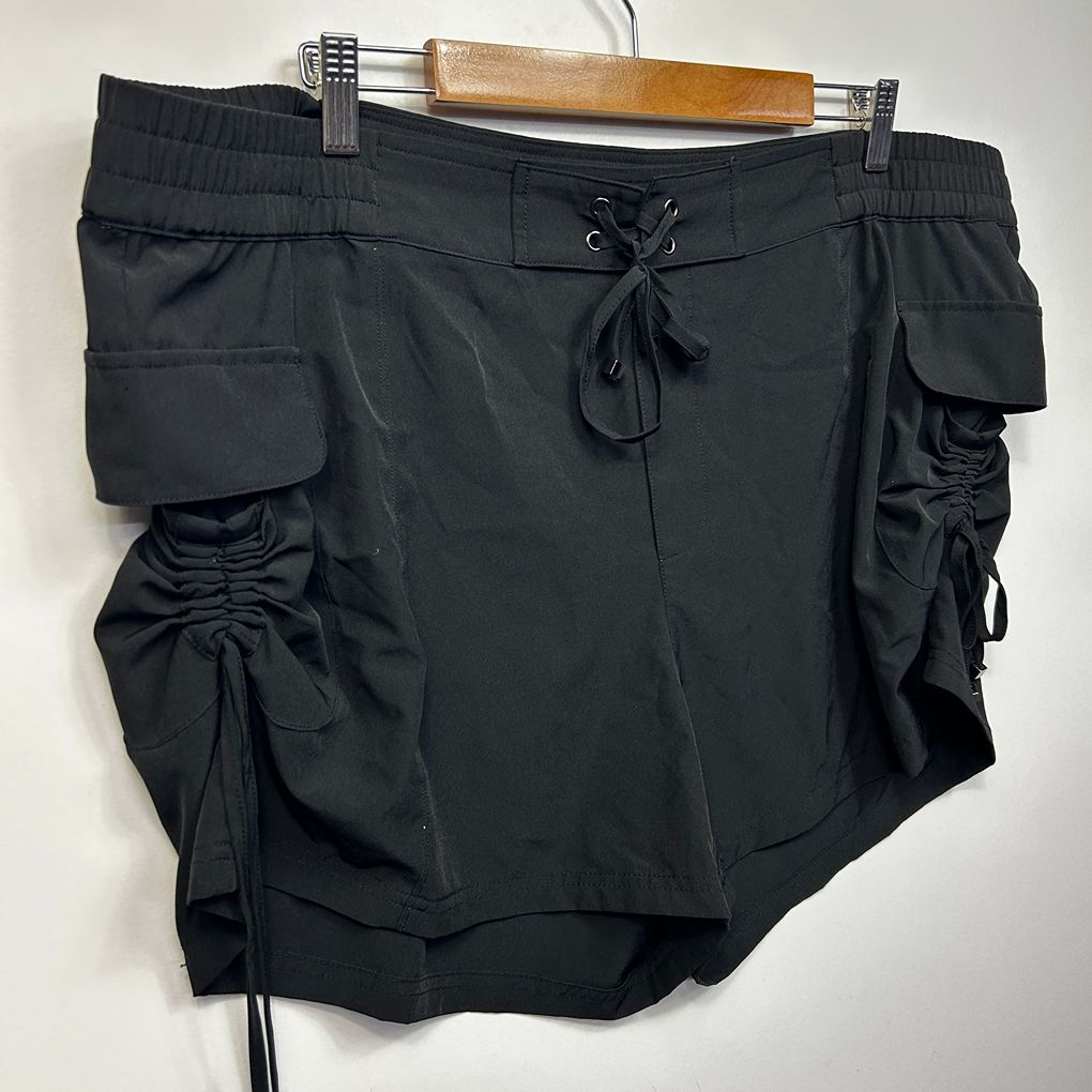 City Chic Black Swim/Activewear Shorts - Size XS/14