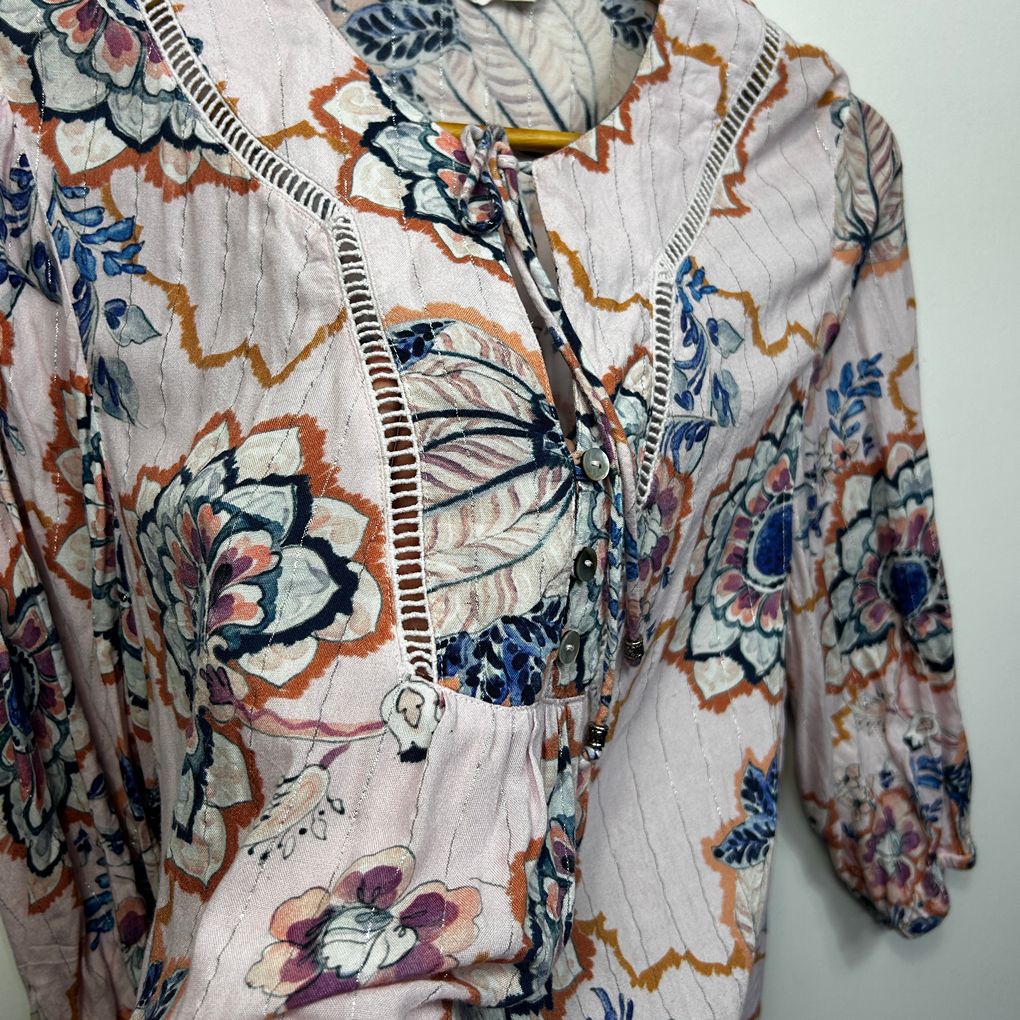 Virtuelle Pink Floral Plus Size Top - Size 16