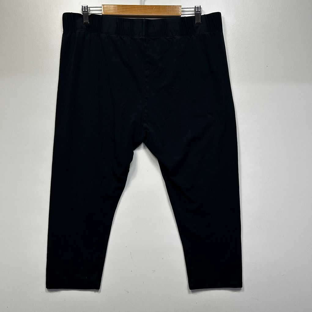 Avella Black Cotton Legging Pants - Size 22