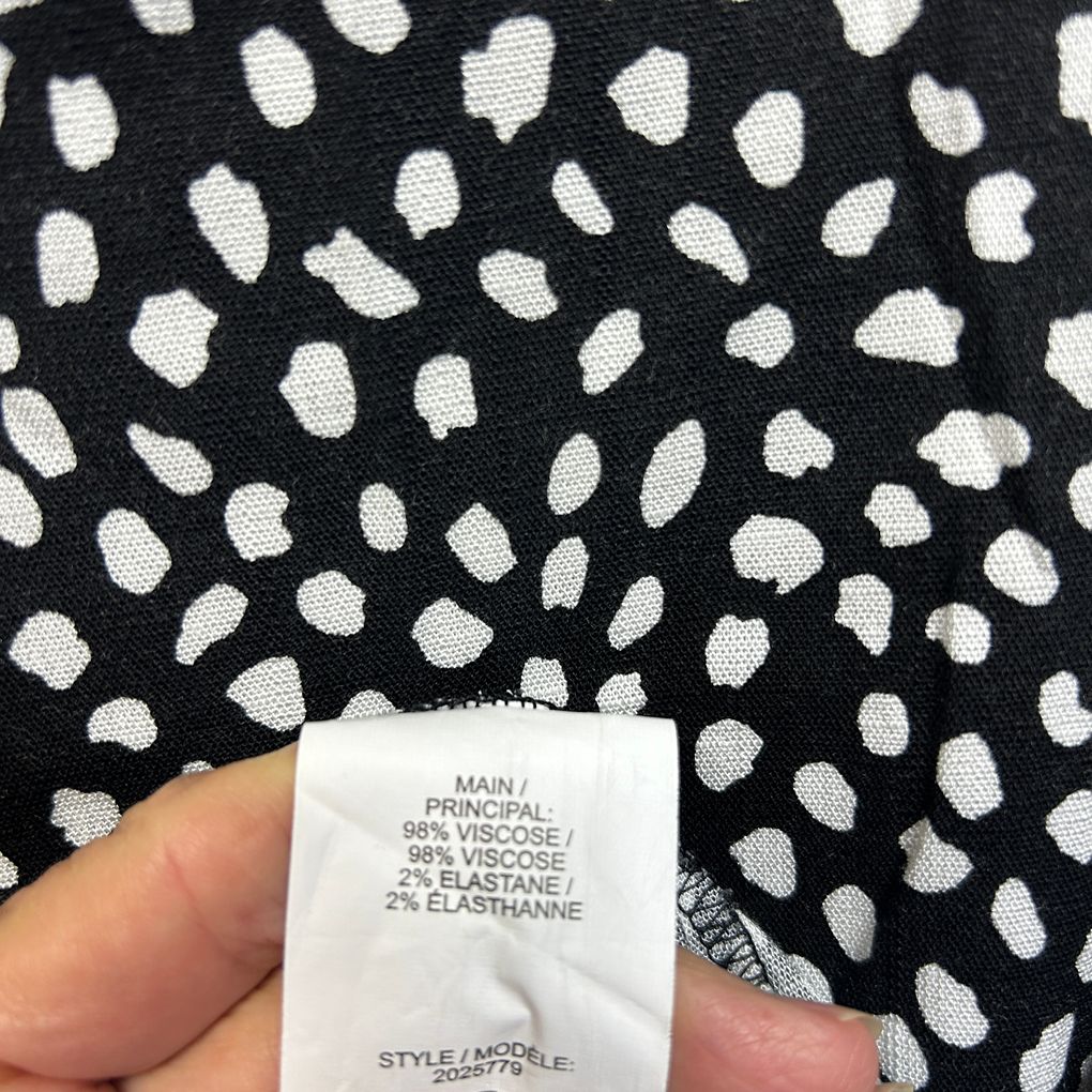 Autograph Black and White Spot Top - Size 24