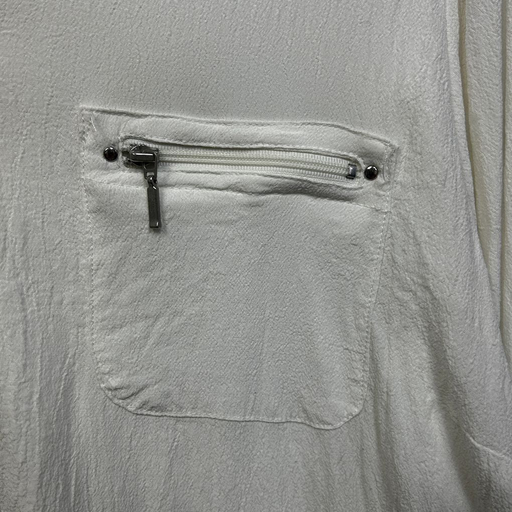 Autograph White Sheer Long Sleeve Top - Size 24