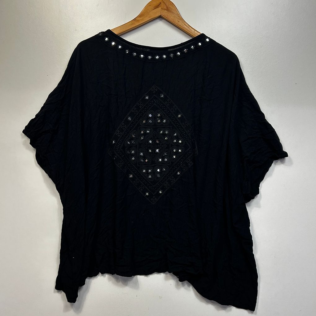 Autograph Black Beaded Top - Size 20