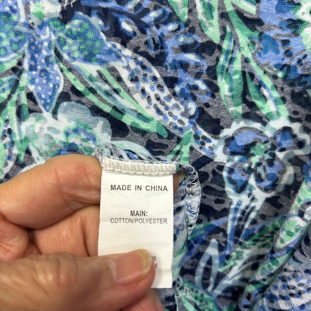 W.Lane Blue Cotton Top - Size XL