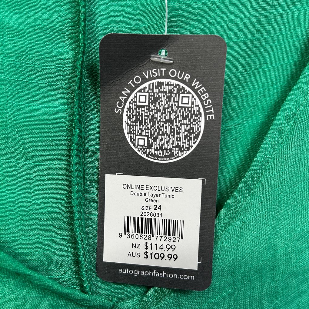 Autograph Green Top - Size 24