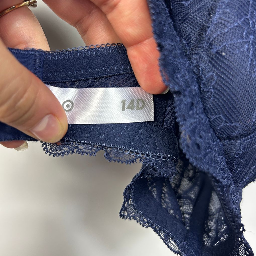 Target Navy Lace Bra - Size 14D