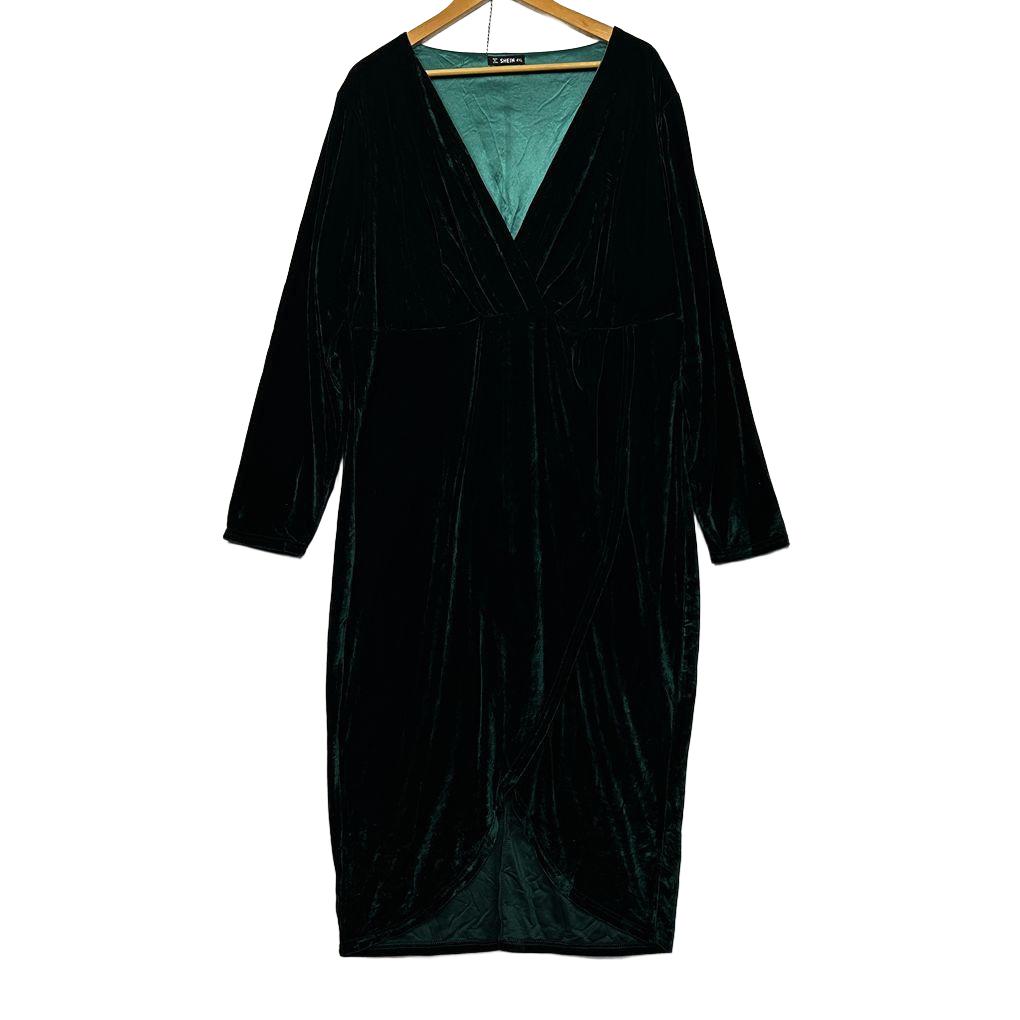 Shein Velvet Wrap Dress - Size 4XL