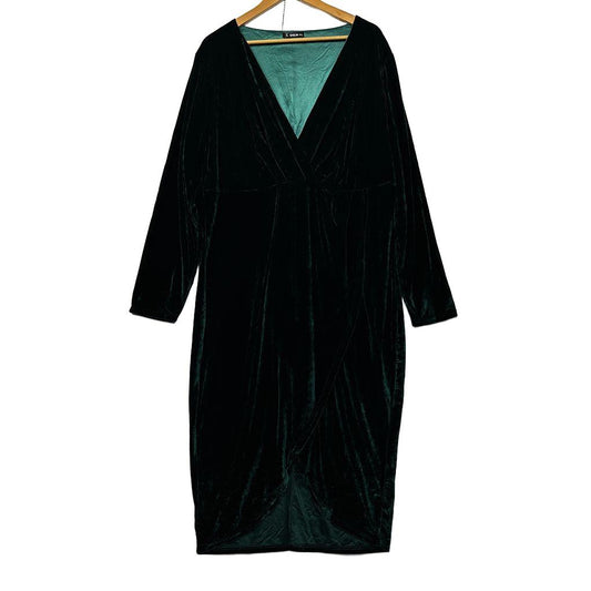 Shein Velvet Wrap Dress - Size 4XL