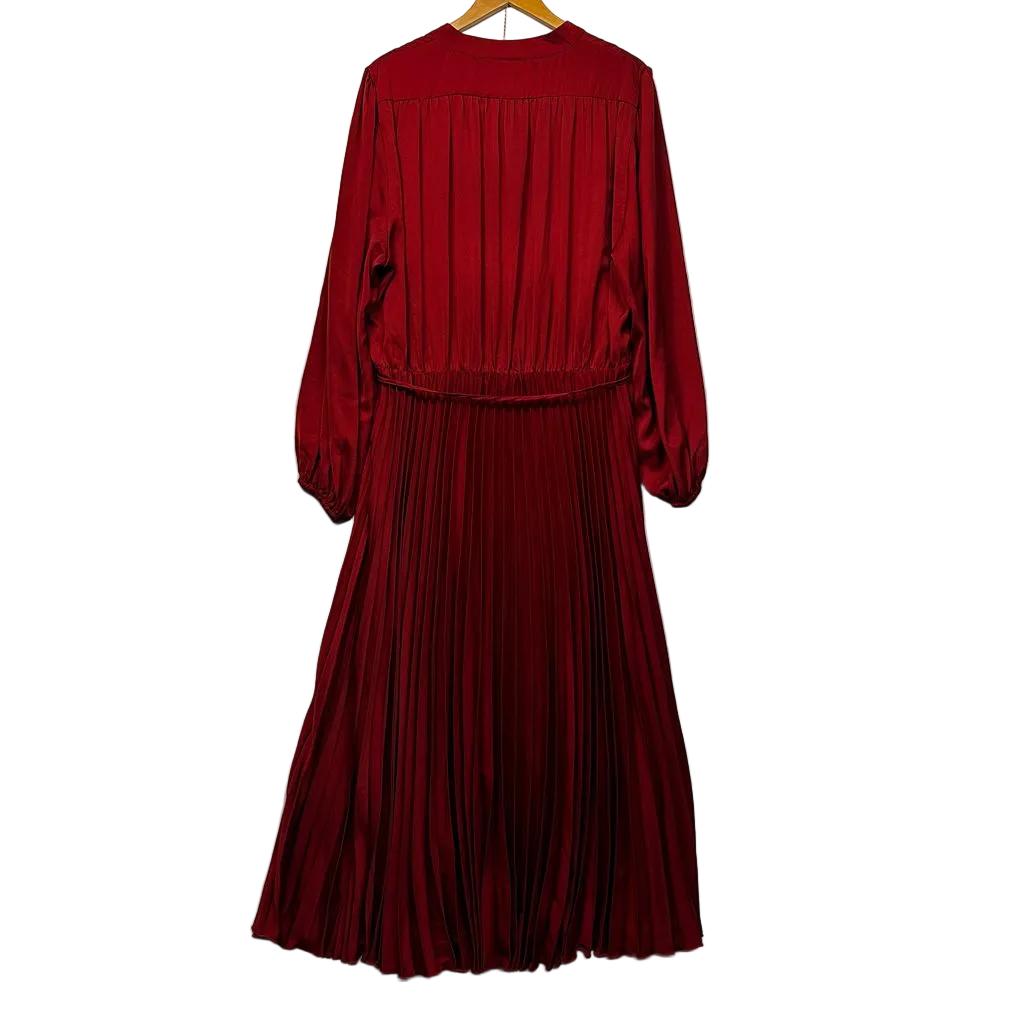 City Chic Red Pleated Maxi Dress - Size 22/XL