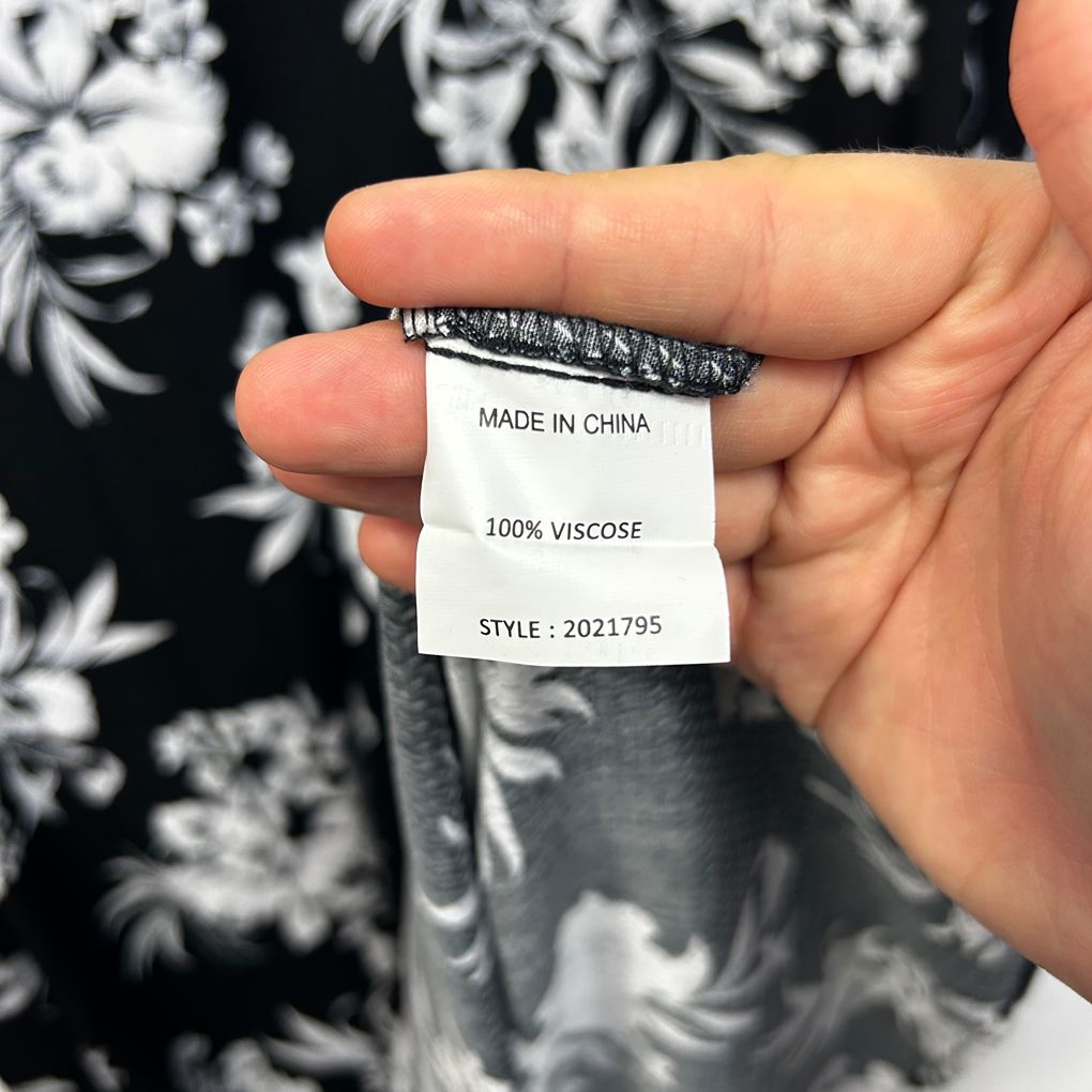 Autograph Black Floral Plus Size Dress - Size 22