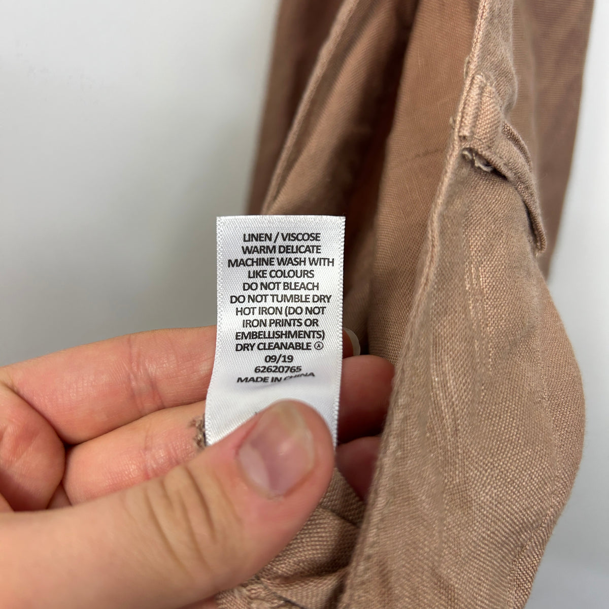Target Brown Linen Hi Low Skirt - Size 16