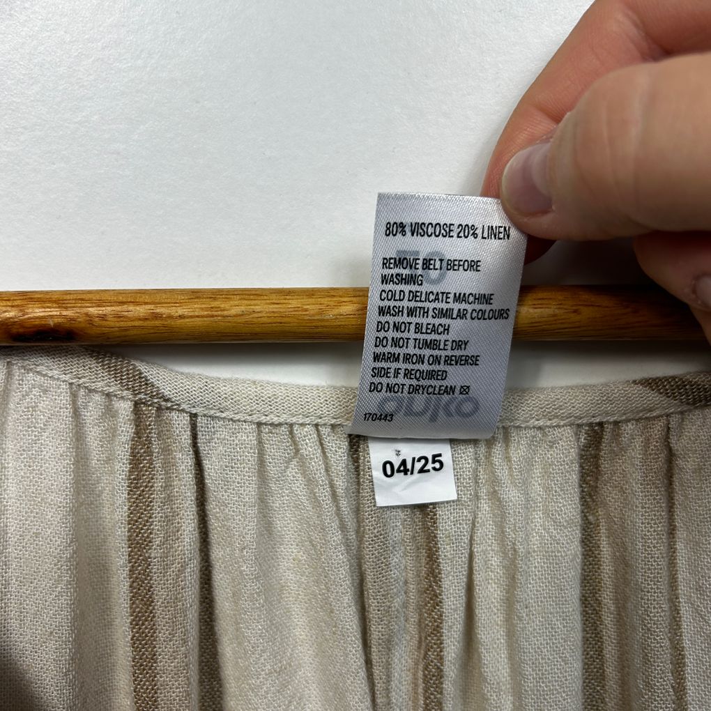 Anko Beige Plus Size Linen Dress - Size 20