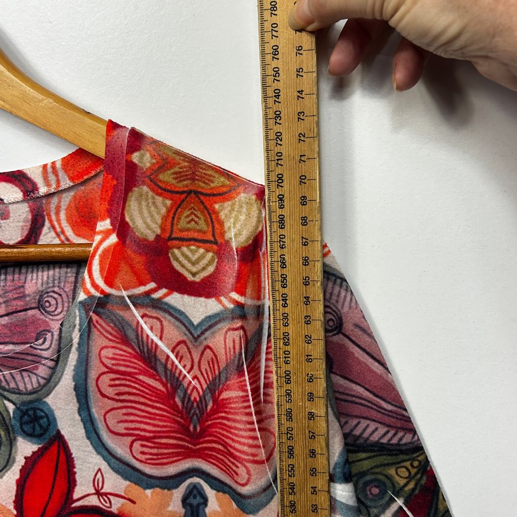 Fanny Lam Multicoloured Butterfly Print Top - Size 14