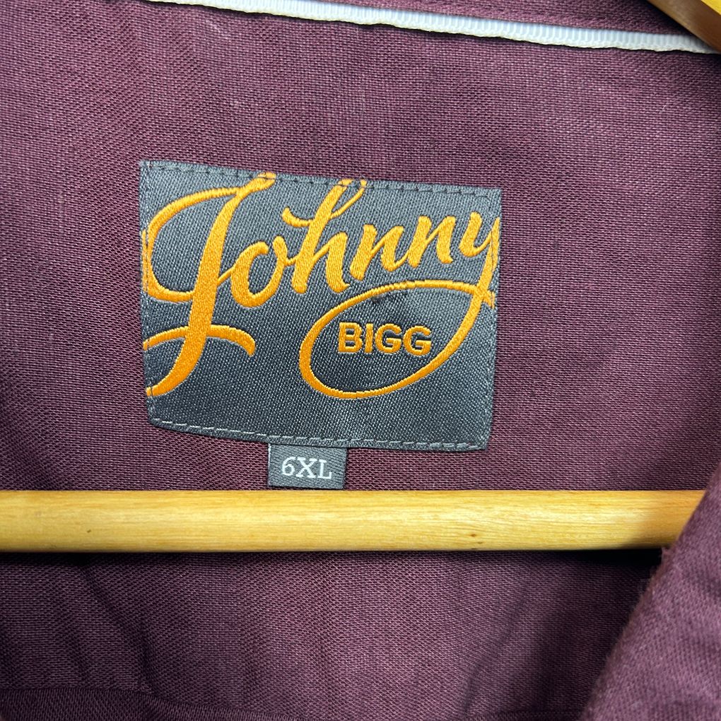 Johnny Bigg Burgundy Linen Shirt - Size 6XL