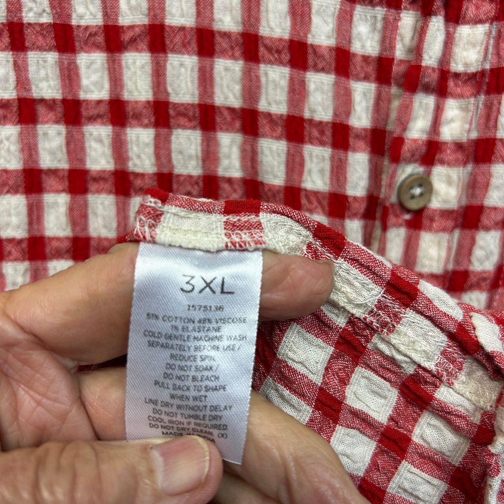 Mantaray Red Check Cotton Mens Shirt - Size 3XL