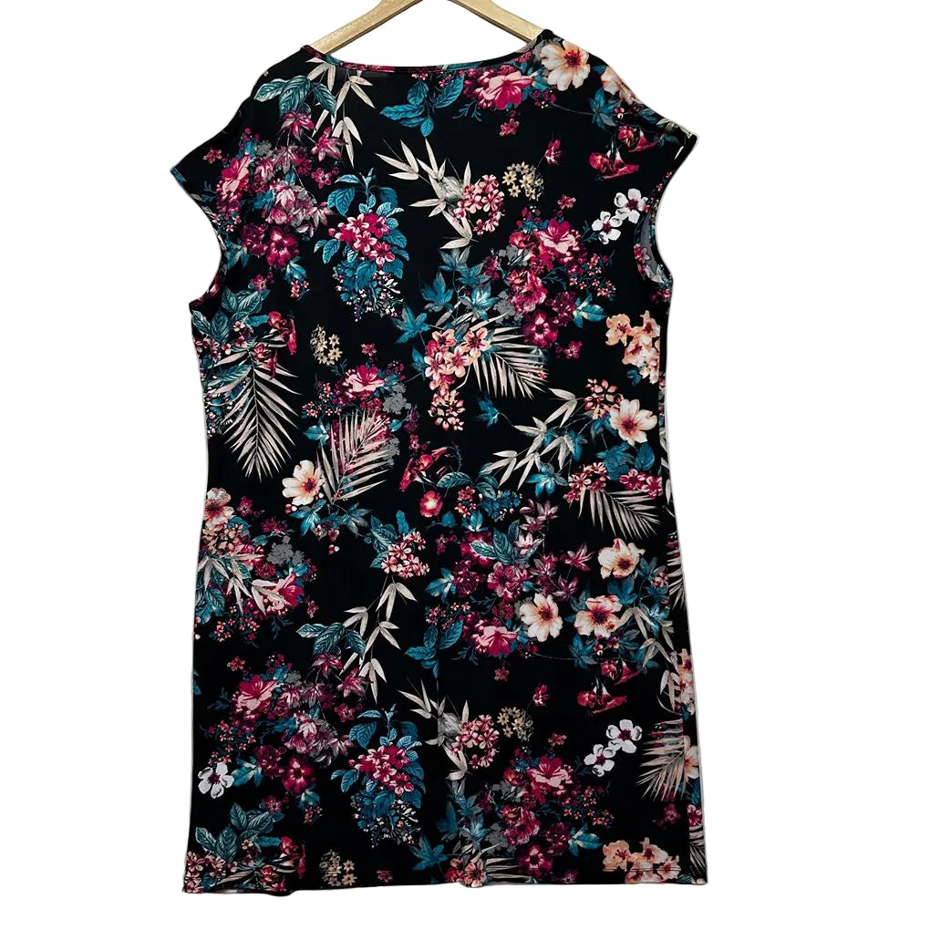 Millers Black Floral Dress - Size 22