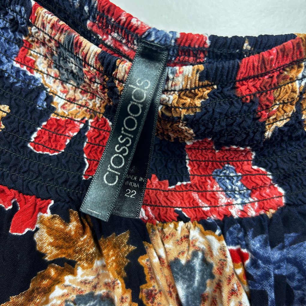 Crossroads Black Floral Off The Shoulder Top - Size 22
