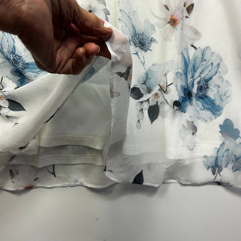 City Chic White Floral Top - Size 20