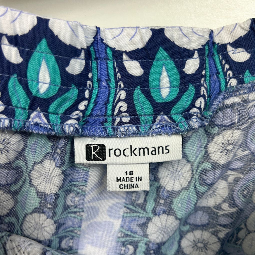 Rockmans Blue Plus Size Midi Skirt - Size 18