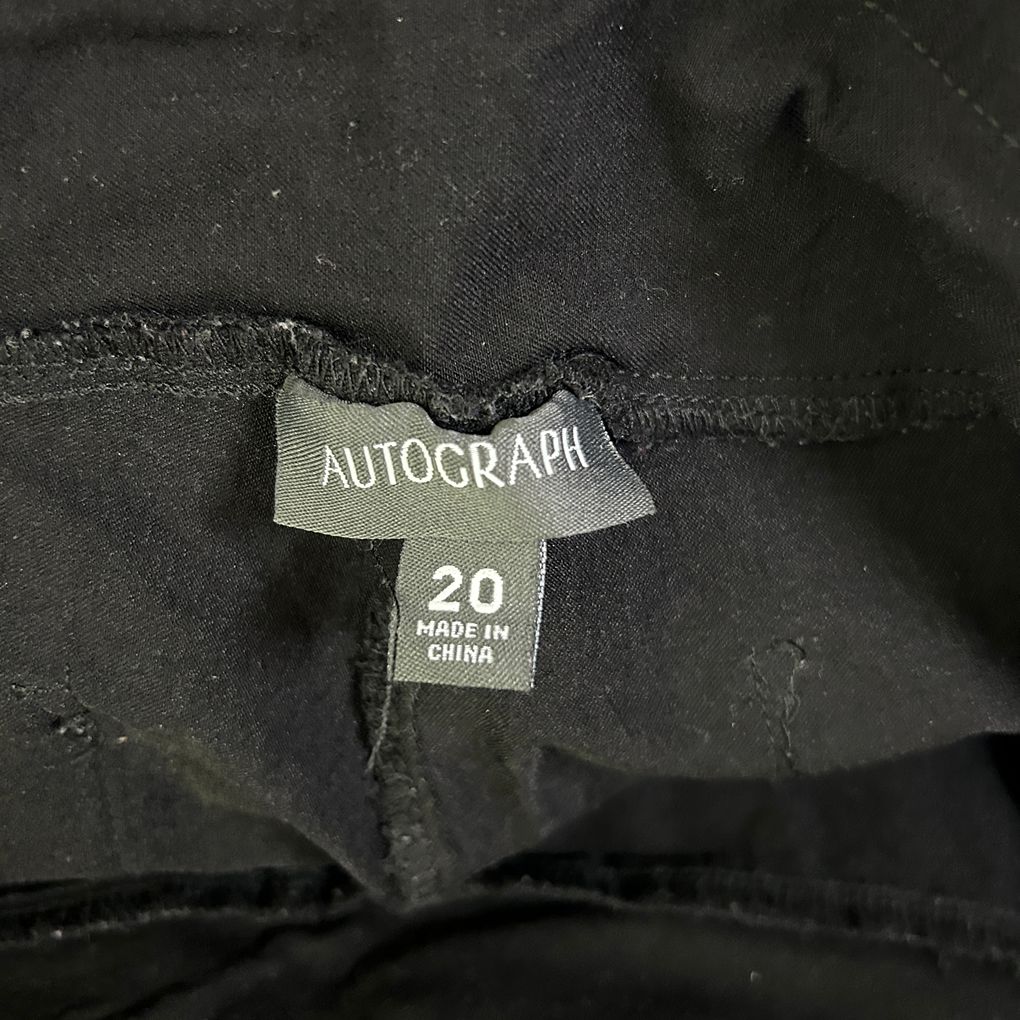 Autograph Black Zip Hem Pants - Size 20