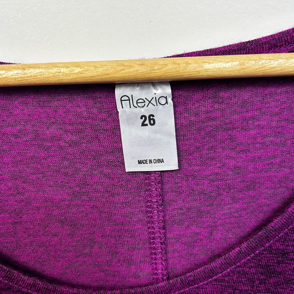 Alexia Purple Long Sleeve Top - Size 26